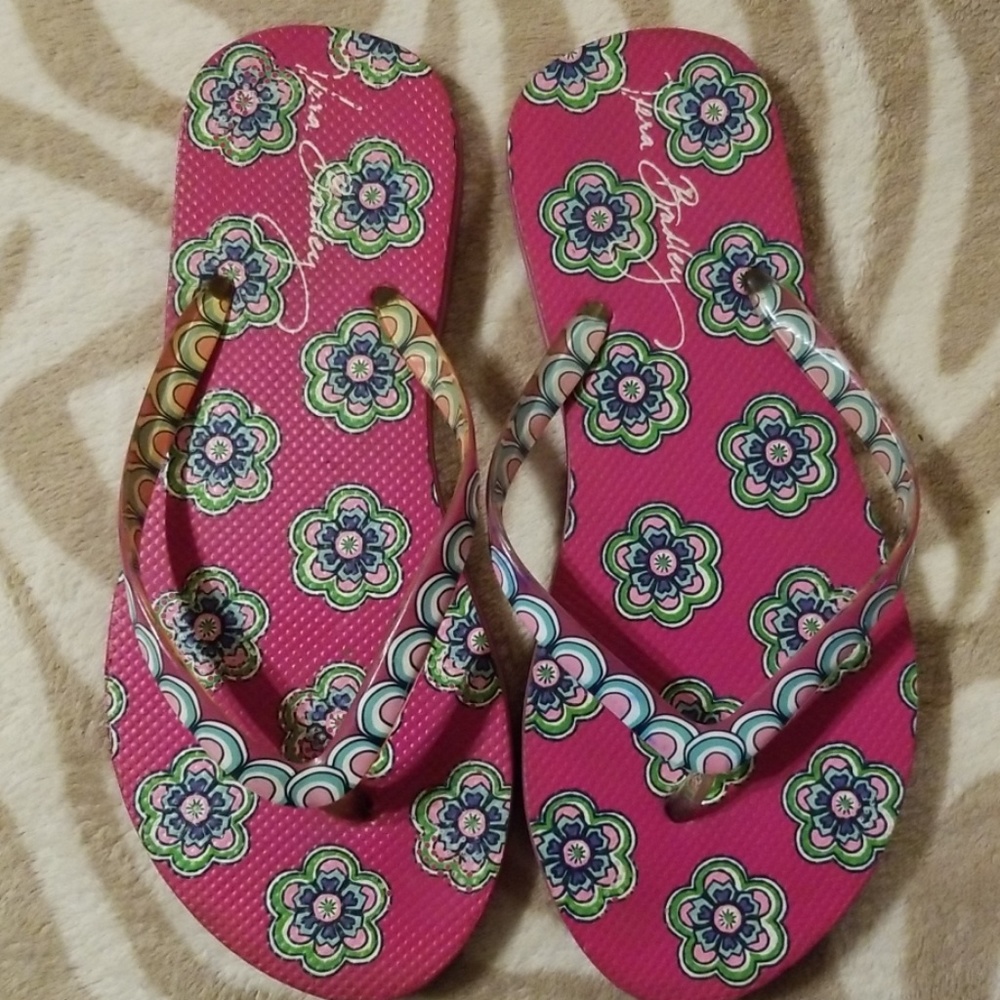 Vera Bradley floral flip flops